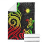 Marshall Islands Premium Blanket - Reggae Tentacle Turtle Crest 8