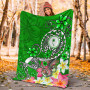 Kosrae Premium Blanket - Turtle Plumeria (Green) 5