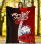 Marshall Islands Polynesian Premium Blanket - Coat Of Arm With Hibiscus 6