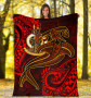 Vanuatu Polynesian Premium Blanket  - Red Shark Polynesian Tattoo 5