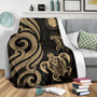 Northern Mariana Premium Blanket - Tentacle Turtle Gold 3