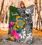 Tuvalu Premium Blanket - Turtle Plumeria Banana Leaf 4