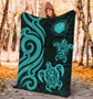 Northern Mariana Premium Blanket - Tentacle Turtle Turquoise  4