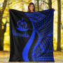 Vanuatu Premium Blanket - Blue Polynesian Tentacle Tribal Pattern 5