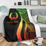 Pohnpei Custom Personalised Premium Blanket - Reggae Polynesian Tentacle Tribal Pattern 4