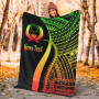 Pohnpei Custom Personalised Premium Blanket - Reggae Polynesian Tentacle Tribal Pattern 5