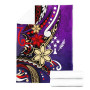Kosrae State Premium Blanket - Tribal Flower With Special Turtles Purple Color 7