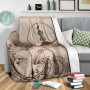 New Caledonia Premium Blanket - Hibiscus Flowers Vintage Style 3