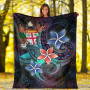 Fiji Premium Blanket - Plumeria Flowers Style 5