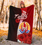 Tahiti Polynesian Premium Blanket - Coat Of Arm With Hibiscus 4