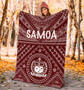 Samoa Premium Blanket - Samoa Seal In Polynesian Tattoo Style (Red) 4