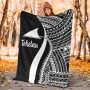 Tokelau Premium Blanket - White Polynesian Tentacle Tribal Pattern 5