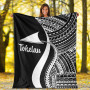 Tokelau Premium Blanket - White Polynesian Tentacle Tribal Pattern 6