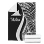 Tokelau Premium Blanket - White Polynesian Tentacle Tribal Pattern 7