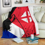 Wallis And Futuna Special Grunge Flag Premium Blanket 1