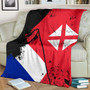Wallis And Futuna Special Grunge Flag Premium Blanket 2