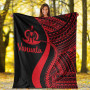 Vanuatu Premium Blanket - Red Polynesian Tentacle Tribal Pattern 6