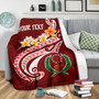 Pohnpei Personalised Premium Blanket - Pohnpei Seal Polynesian Patterns Plumeria 3