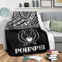 Pohnpei Premium Blanket - Micronesian Black White Version 3