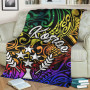 Kosrae Premium Blanket - Rainbow Polynesian Pattern 3