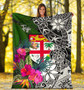 Fiji Premium Blanket - Turtle Plumeria Banana Leaf 5