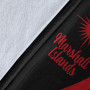 Marshall Islands Premium Blanket - Red Polynesian Tentacle Tribal Pattern 8