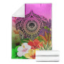 Fsm Polynesian Premium Blanket - Manta Ray Tropical Flowers 7