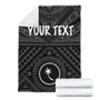 Chuuk Custom Personalised Premium Blanket - Chuuk Seal With Polynesian Tattoo Style (Black) 7