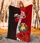 Nauru Polynesian Premium Blanket - Coat Of Arm With Hibiscus 5