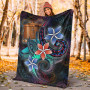 Tokelau Premium Blanket - Plumeria Flowers Style 6