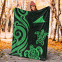 Tokelau Premium Blanket - Green Tentacle Turtle 4