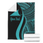 Tokelau Custom Personalised Premium Blanket - Turquoise Polynesian Tentacle Tribal Pattern 7