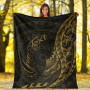 Samoa Premium Blanket - Custom Personalised Polynesian Pattern Style Gold Color  6