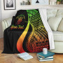 Niue Custom Personalised Premium Blanket - Reggae Polynesian Tentacle Tribal Pattern 2