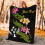 Kosrae Polynesian Custom Personalised Blanket - Plumeria Tribal 4