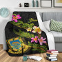 Tuvalu Polynesian Custom Personalised Blanket - Plumeria Tribal 3