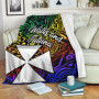 Wallis and Futuna Premium Blanket - Rainbow Polynesian Pattern 2