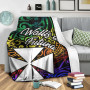 Wallis and Futuna Premium Blanket - Rainbow Polynesian Pattern 4