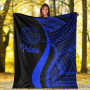 Palau Premium Blanket - Blue Polynesian Tentacle Tribal Pattern Crest 6