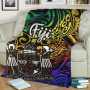 Fiji Premium Blanket - Rainbow Polynesian Pattern Crest 5