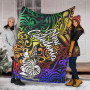 New Caledonia Premium Blanket - Rainbow Polynesian Pattern 1