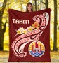 Tahiti Premium Blanket - Tahiti Seal Polynesian Patterns Plumeria 5