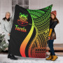 Tuvalu Premium Blanket - Reggae Polynesian Tentacle Tribal Pattern 1