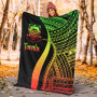 Tuvalu Premium Blanket - Reggae Polynesian Tentacle Tribal Pattern 5