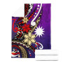 Nauru Premium Blanket - Tribal Flower With Special Turtles Purple Color 7