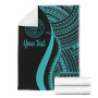 Palau Custom Personalised Premium Blanket - Turquoise Polynesian Tentacle Tribal Pattern Crest 7