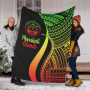 Marshall Islands Premium Blanket - Reggae Polynesian Tentacle Tribal Pattern Crest 1