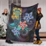 Tuvalu Premium Blanket - Plumeria Flowers Style 4