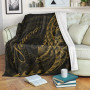 Samoa Premium Blanket - Polynesian Pattern Style Gold Color 1