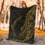 Samoa Premium Blanket - Polynesian Pattern Style Gold Color 7